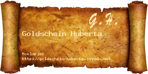 Goldschein Huberta névjegykártya